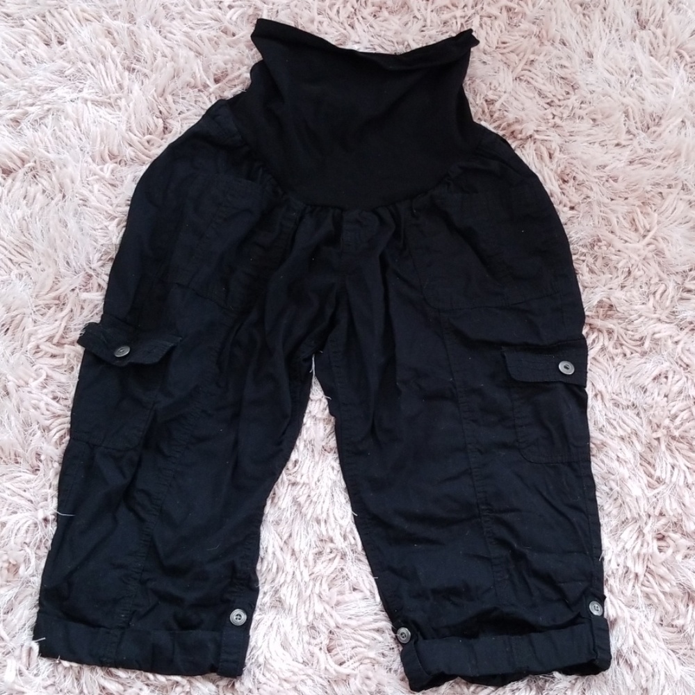 Maternity capris black motherhood maternity